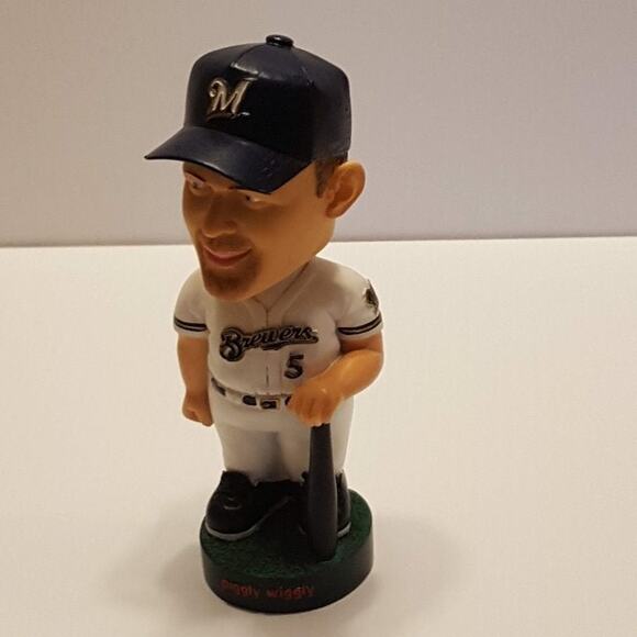 2001 Brewers #5 Geoff Jenkins Piggly Wiggly Bobblehead Doll - Picture 1 of 8